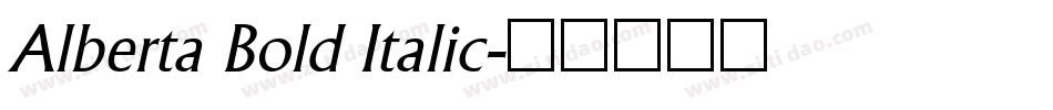 Alberta Bold Italic字体转换